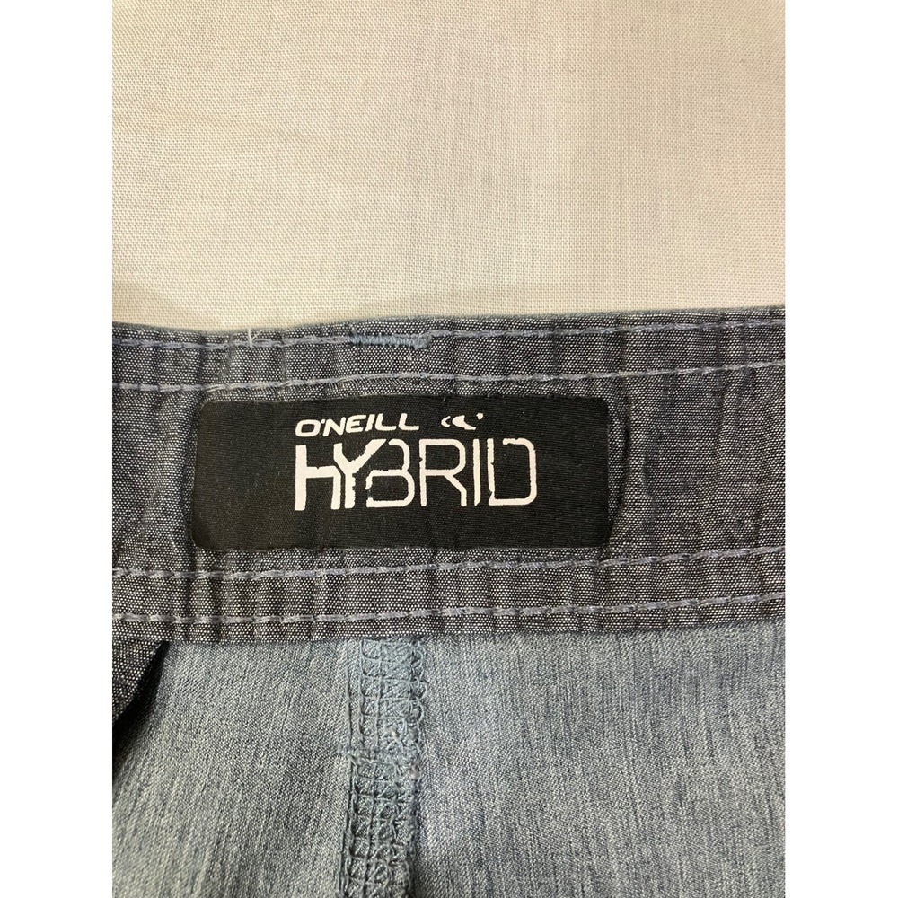 ONeill Hybrid Shorts Mens 34 Heather Gray Stretch Boardshorts Walkshorts 85773 - Picture 6 of 11